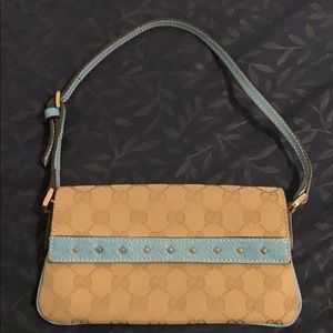 vintage gucci baby blue mini bag